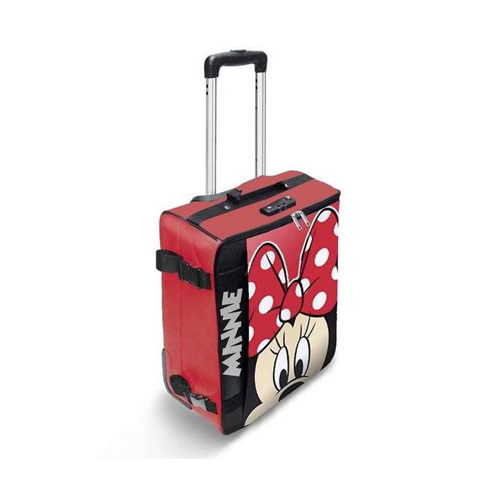Karactermania Maleta de Cabina Plegable Minnie Mouse Curious 35x20x55 cm Equipaje Blando 2 Ruedas Cierre TS Lock