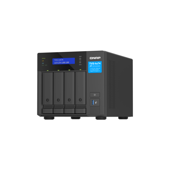 QNAP TVS-H474 NAS Torre Ethernet Negro 8GB RAM Intel G7400 5