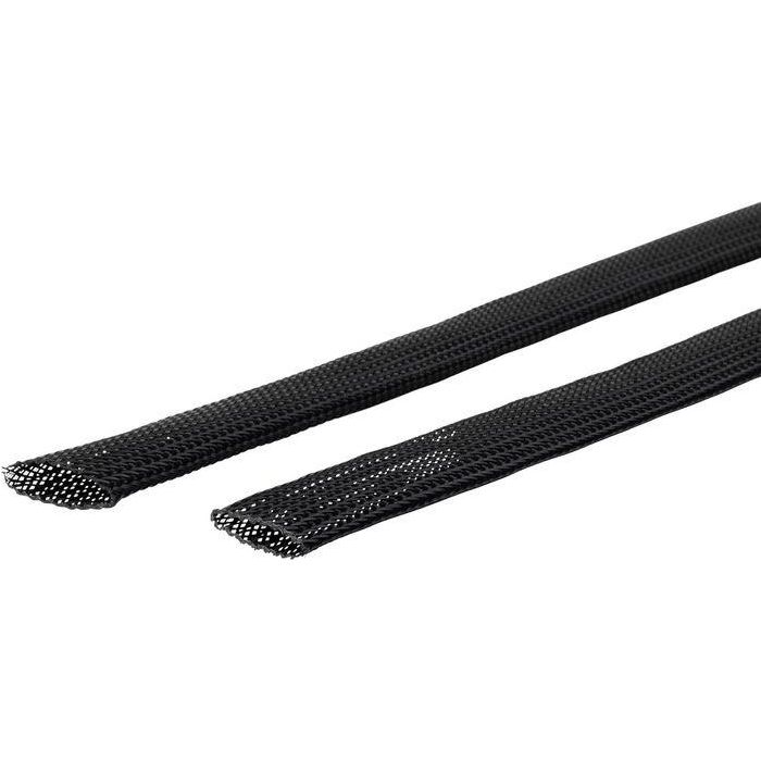 Vivolink Funda Expandible de Poliéster Negra 150m, Ø 20-50mm, para Gestión de Cables de Escritorio Vivolink Funda Expandible de Poliéster Negra 150m, Ø 20-50mm, para Gestión de Cables de Escritorio