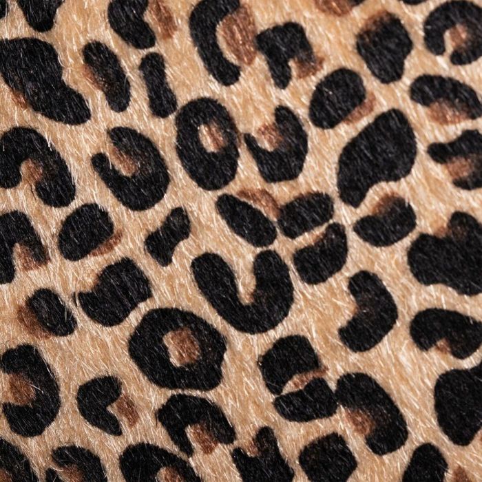 Reloj de Pared 48 x 3,5 x 48 cm Tejido Sintético Metal Leopardo 1