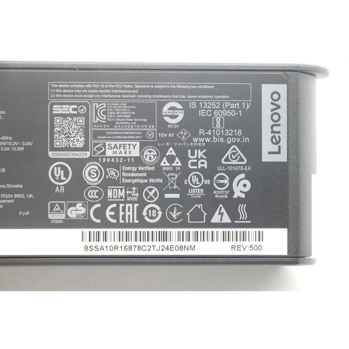 Lenovo 95W power delivery adapter for notebooks, supports 20V, 15V, 9V, 5V output, 3-phase design, worldwide compatibility. 4 Lenovo 95W power delivery adapter for notebooks, supports 20V, 15V, 9V, 5V output, 3-phase design, worldwide compatibility. 4