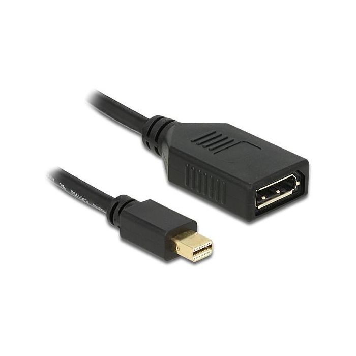 DELOCK 65554 Adaptador Mini DisplayPort Macho a DisplayPort Hembra Negro 0.21m 0 DELOCK 65554 Adaptador Mini DisplayPort Macho a DisplayPort Hembra Negro 0.21m 0