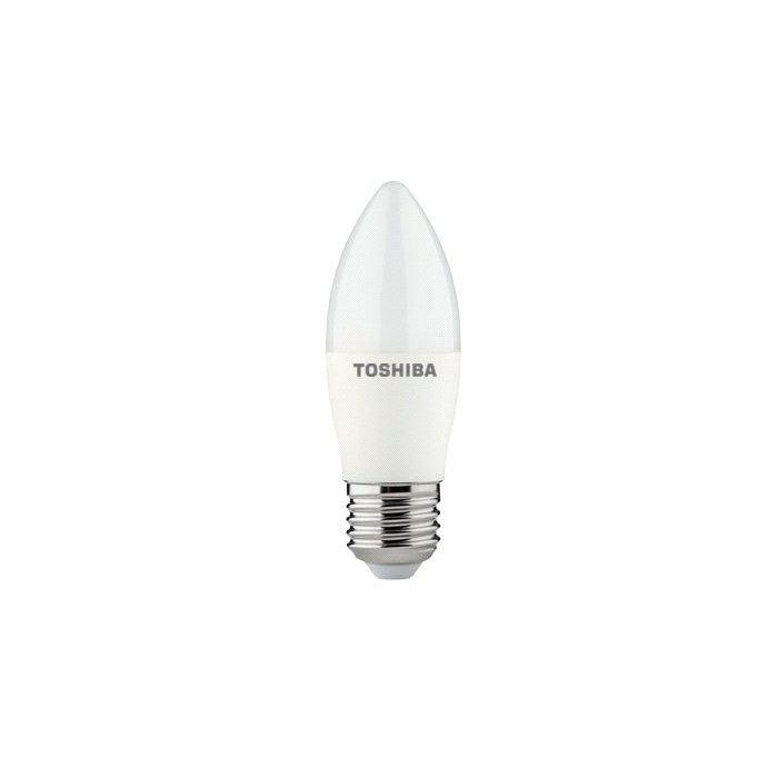 TOSHIBA Bombilla LED C37 E27 8W Luz Cálida 3000K