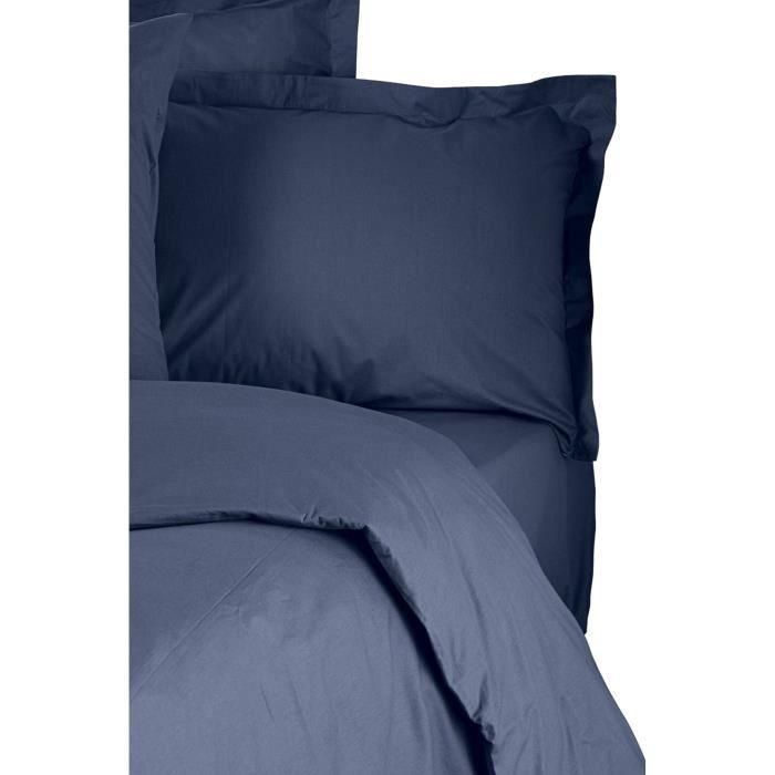 Juego de cama ASI8684282554158 - 1 funda nórdica 220x240 cm + 2 fundas de almohada 60x60 cm - 100% algodón reforzado - Azul 3 Juego de cama ASI8684282554158 - 1 funda nórdica 220x240 cm + 2 fundas de almohada 60x60 cm - 100% algodón reforzado - Azul 3