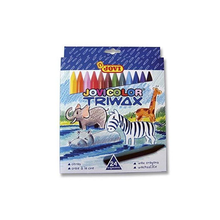Jovi Ceras Jovicolor Triwax 82 mm Colores Surtidos Estuche 24 Ud Jovi Ceras Jovicolor Triwax 82 mm Colores Surtidos Estuche 24 Ud