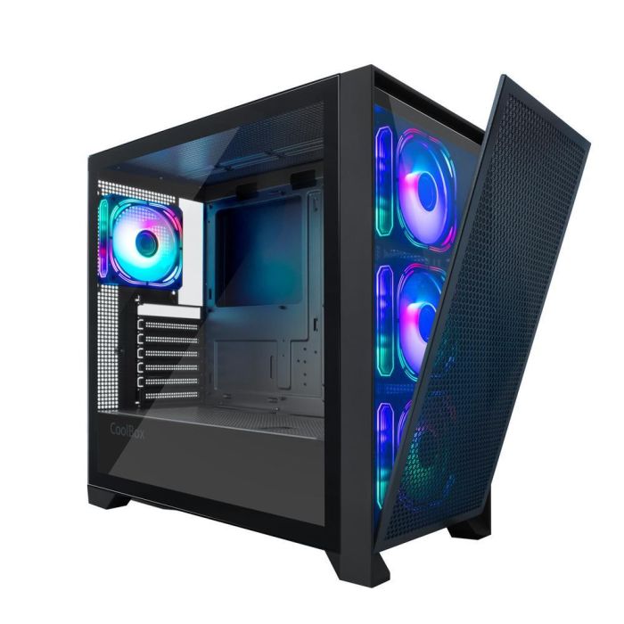 Coolbox Caja Ordenador Gaming Ge2000 Dualview ATX, Cristal Templado, ARGB, COO-CHA-GE2000-0