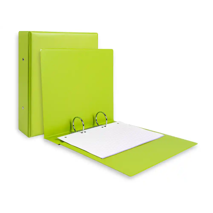 Liderpapel Carpeta A5 de 2 Anillas 40 mm de Cartón Forrado PVC, Verde 6