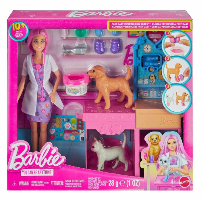 Playset Barbie Veterinarian Clinic 15 Piezas 1