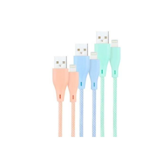 Cable USB a Lightning NANOCABLE 10.10.0401-CO1 1 m Malla Cable USB a Lightning NANOCABLE 10.10.0401-CO1 1 m Malla
