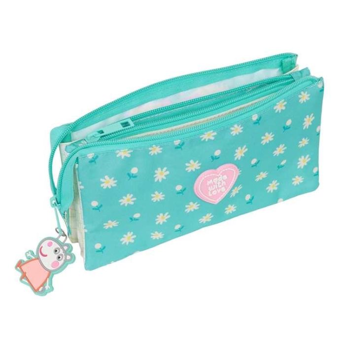 Bolso Escolar Portatodo Safta Triple Peppa Pig Pretty Flowers 120x220x30 mm 2 Bolso Escolar Portatodo Safta Triple Peppa Pig Pretty Flowers 120x220x30 mm 2