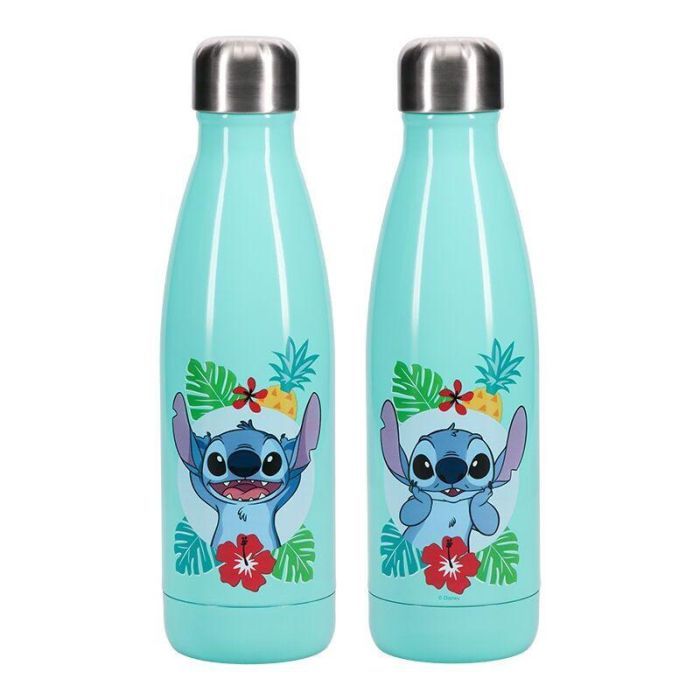 Redstring PP10960LS Botella Metálica Disney Lilo & Stitch con Flores, Acero Inoxidable, 500 ml
