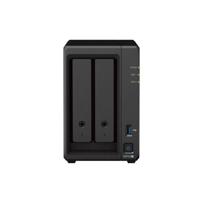 NAS Synology Diskstation DS723+/ 2 Bahías 3.5"- 2.5"/ 2GB DDR4/ Formato Torre NAS Synology Diskstation DS723+/ 2 Bahías 3.5"- 2.5"/ 2GB DDR4/ Formato Torre