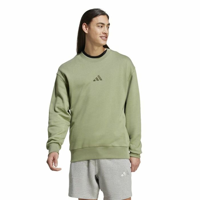 Sudadera sin Capucha Hombre Adidas All Szn French Terry Crew Verde L 4 Sudadera sin Capucha Hombre Adidas All Szn French Terry Crew Verde L 4
