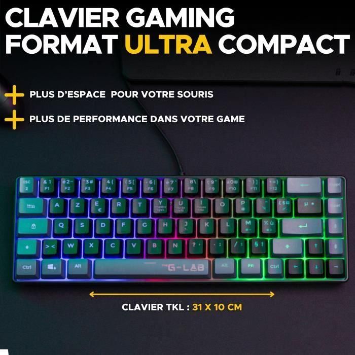 Pack de juegos 2 en 1 - THE G-LAB - COMBO HYDRO - Teclado y ratón con cable - Negro/gris 3 Pack de juegos 2 en 1 - THE G-LAB - COMBO HYDRO - Teclado y ratón con cable - Negro/gris 3