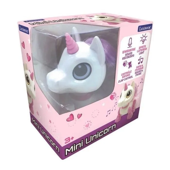 Lexibook Robot Unicornio Mini con Efectos de Luz y Sonido, Repetición de Voz, Control por Clic Manual, Juguete para Niños 4