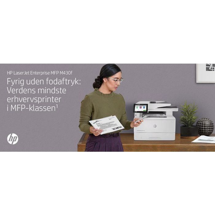 HP LaserJet Enterprise M430f - Impresora Multifunción Láser Monocromo, 40 ppm, Fax, Escaneo/Copia Dúplex Automático, Pantalla Táctil 4.3", Ethernet