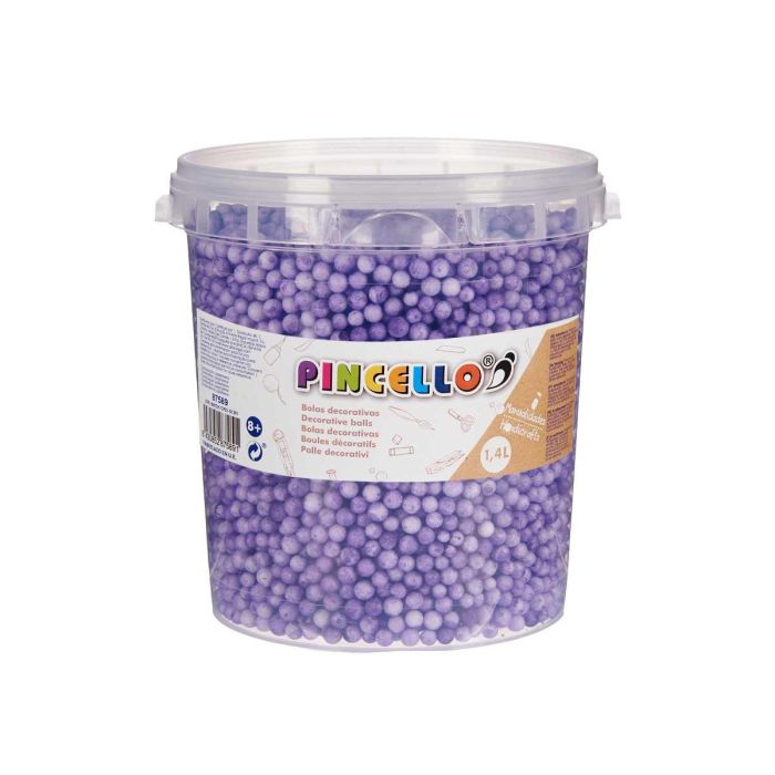 Pincello Bote de Bolas de Poliespan Lila 13.5x14x14.5 cm (6 Unidades) 1 Pincello Bote de Bolas de Poliespan Lila 13.5x14x14.5 cm (6 Unidades) 1