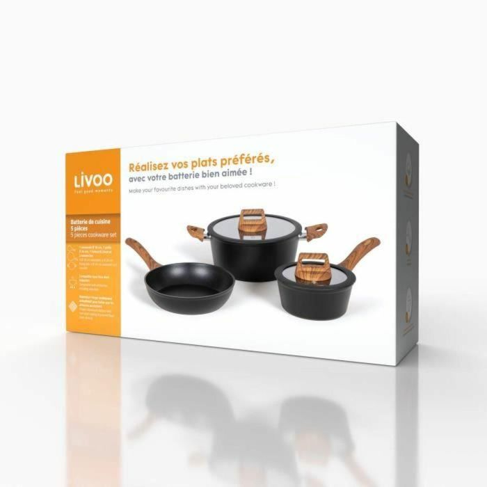 Livoo MZP147 Juego de utensilios de cocina de 5 piezas - Negro 2 Livoo MZP147 Juego de utensilios de cocina de 5 piezas - Negro 2