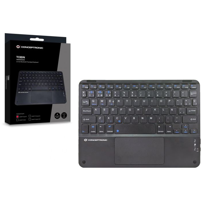 Conceptronic Teclado Inalámbrico Bluetooth Español QWERTY 10" Tenkeyless Multi-dispositivo Recargable Negro 4