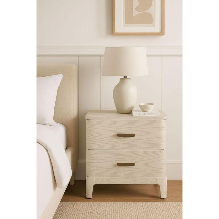 Mesita de Noche Home ESPRIT Gris claro 53 x 42 x 56,2 cm 8 Mesita de Noche Home ESPRIT Gris claro 53 x 42 x 56,2 cm 8