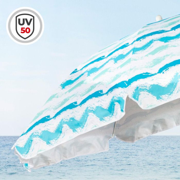 Sombrilla de playa Aktive Plateado 200 x 200 x 200 cm (4 Unidades) 4 Sombrilla de playa Aktive Plateado 200 x 200 x 200 cm (4 Unidades) 4
