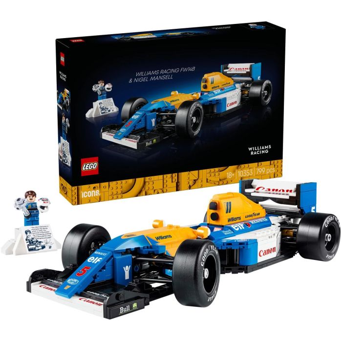 Lego FW14B Icons Set de Construcción Williams Racing Coche de Carreras Nigel Mansell para Adultos 18+ 14