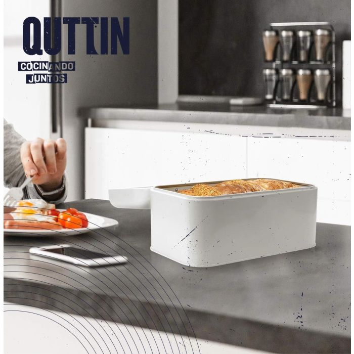 Quttin Panera de Metal Retro 30.5 x 20.7 x 15.1 cm para Almacenamiento de Pan (4 Unidades) 3