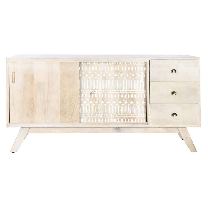 Buffet Boho DKD Home Decor Blanco Natural 42 x 75 x 145 cm 2