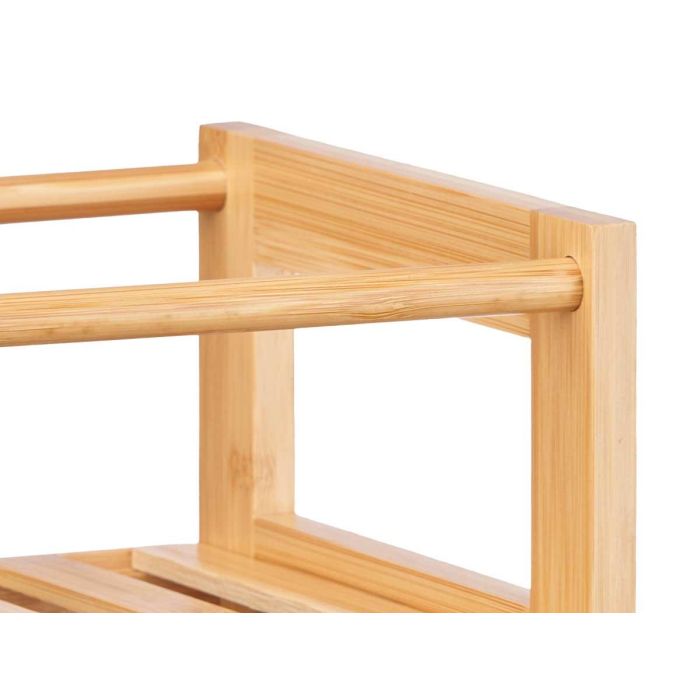 Kipit Estantería de 3 Estantes de Bambú con Ruedas 44.5 x 75 x 20 cm (4 Unidades) 3 Kipit Estantería de 3 Estantes de Bambú con Ruedas 44.5 x 75 x 20 cm (4 Unidades) 3