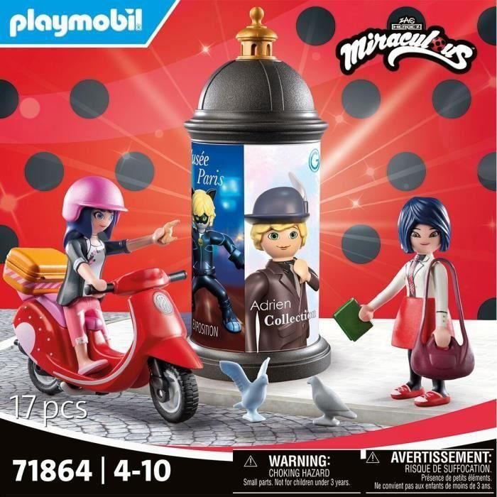 Playmobil 71864 Miraculous: Paseo en Scooter por París con Marinette y Kagami, Maletero, Juego de Construcción para Niños +4 años 3
