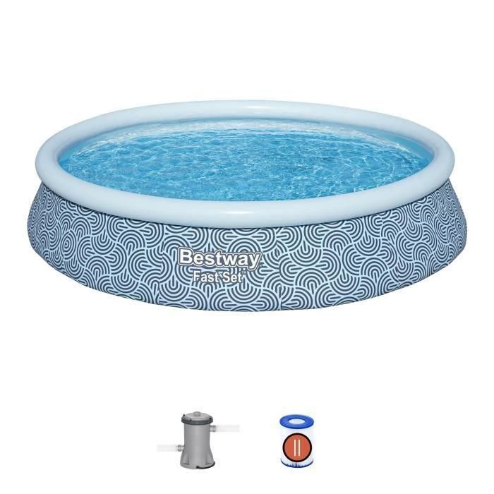 Kit Piscina Hinchable BESTWAY - Fast Set - 396 x 84 cm - Redonda (Filtro de Cartucho, 1 Cartucho) Kit Piscina Hinchable BESTWAY - Fast Set - 396 x 84 cm - Redonda (Filtro de Cartucho, 1 Cartucho)