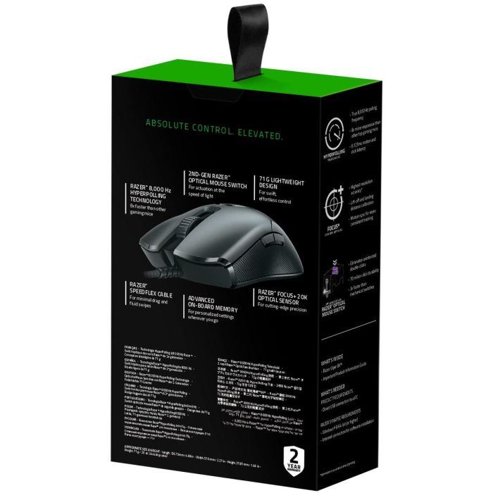 Razer Viper 8KHz Ratón Óptico USB Tipo A 20000 DPI Negro para Diestros 5 Razer Viper 8KHz Ratón Óptico USB Tipo A 20000 DPI Negro para Diestros 5