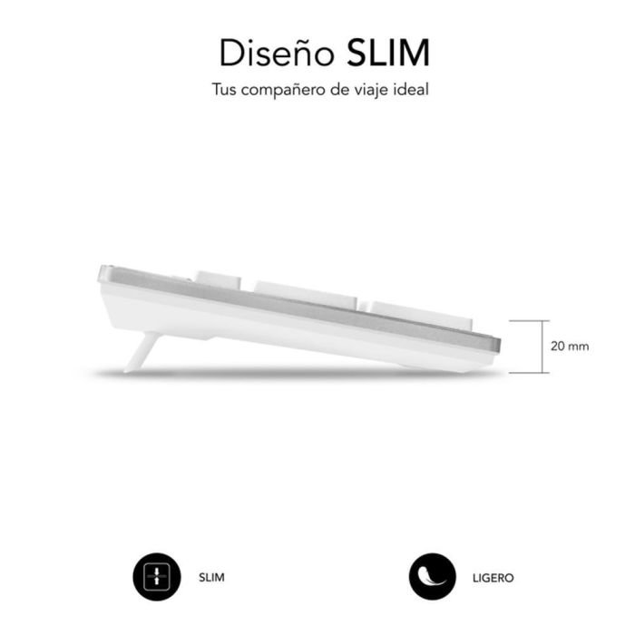 SUBBLIM SUBKBC-0EKE20 Teclado Ergonómico con Cable USB Silencioso Teclas Cóncavas, Numérico, Diseño Plano y Ajustable 1 SUBBLIM SUBKBC-0EKE20 Teclado Ergonómico con Cable USB Silencioso Teclas Cóncavas, Numérico, Diseño Plano y Ajustable 1
