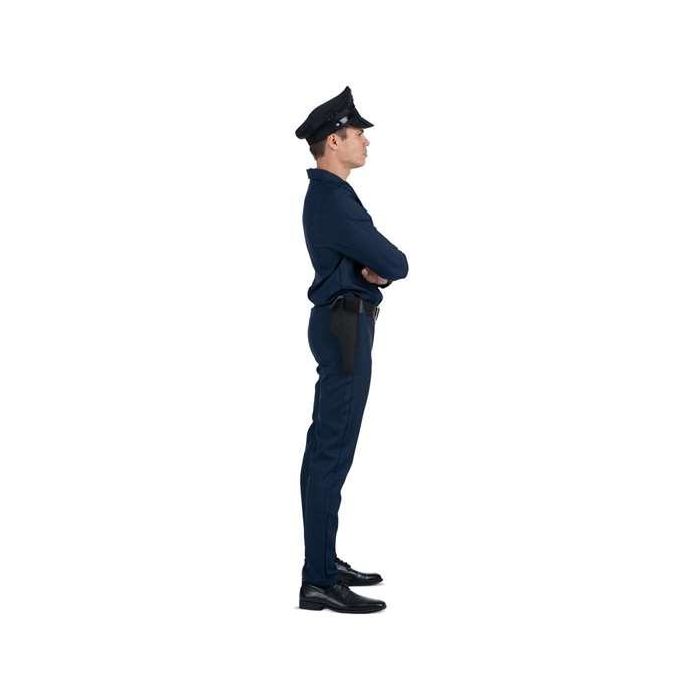 Disfraz policía gorra, camisa, pantalón y cinturón con pistolera talla XXL 3 Disfraz policía gorra, camisa, pantalón y cinturón con pistolera talla XXL 3