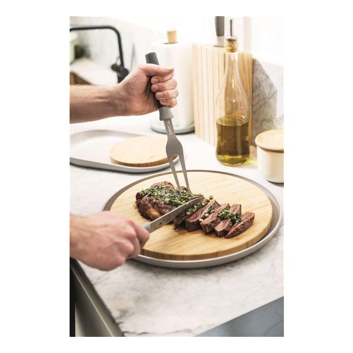 Berghoff 3950040 Cuchillo Deshuesador Gris 15 cm Antiadherente con Funda Protectora Leo 2