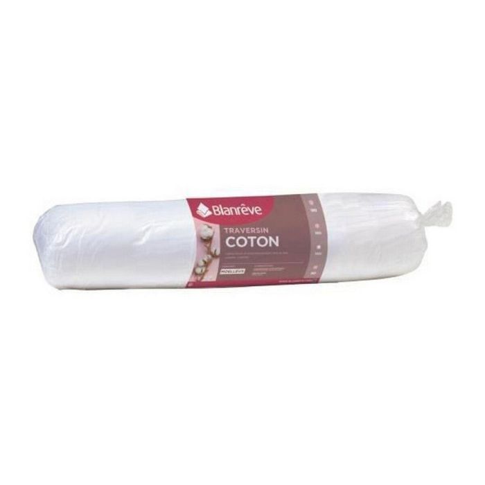 Blanreve Colchón de algodón con funda 100% algodón y relleno de fibra hueca siliconada, 1350g, 180 cm, suave comodidad, Blanco