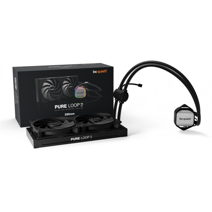 be quiet! PURE LOOP 2 280mm - Enfriador Líquido AIO Procesador 2x 14cm Ventilador Negro LGA 1700/AM5/AM4 1