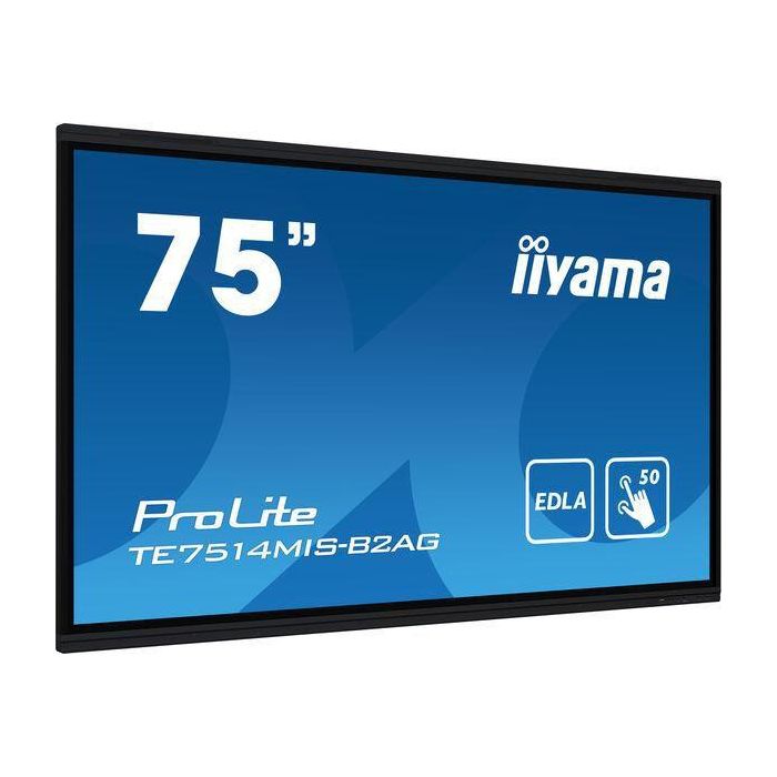 Iiyama PROLITE TE7514MIS-B2AG Pantalla digital táctil 75" 4K Ultra HD Android, Wifi, 24/7 Iiyama PROLITE TE7514MIS-B2AG Pantalla digital táctil 75" 4K Ultra HD Android, Wifi, 24/7