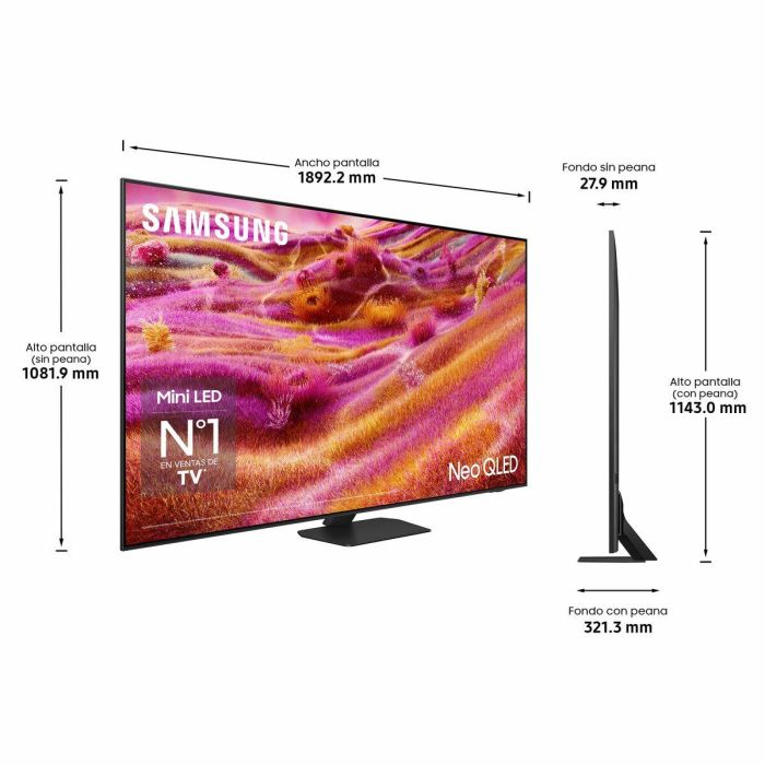 Smart TV Samsung TQ85QN90FATXXC 85" 4K Ultra HD HDR Neo QLED 2 Smart TV Samsung TQ85QN90FATXXC 85" 4K Ultra HD HDR Neo QLED 2