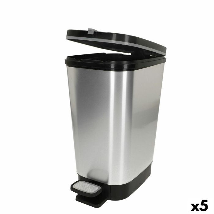 Cubo de basura Curver Gris Plástico 6 L (5 Unidades) Cubo de basura Curver Gris Plástico 6 L (5 Unidades)