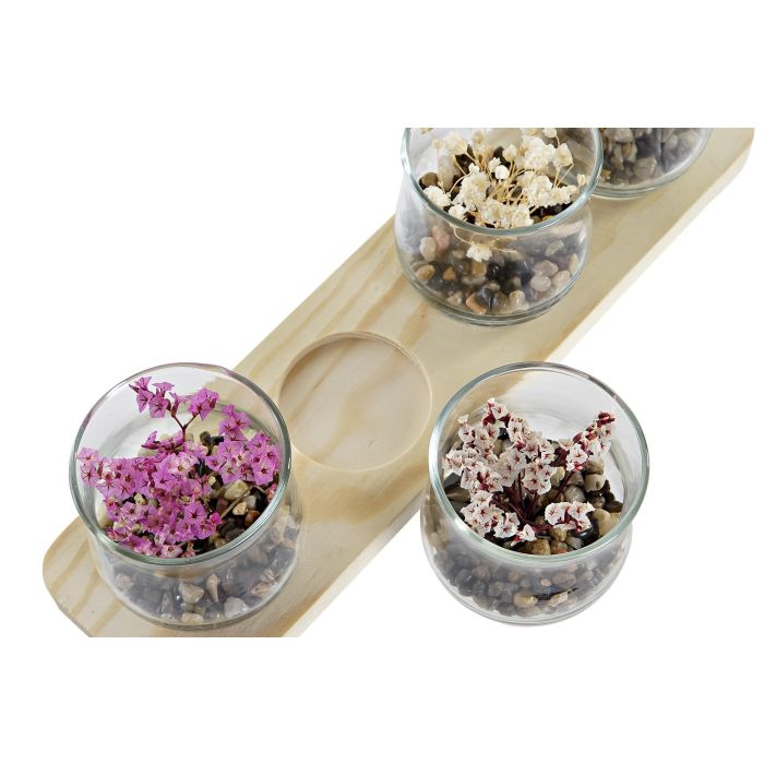 DKD Home Decor Decoración Boho con Flor Seca, Madera y Cristal, Natural Multicolor, 8.5 x 10 x 29 cm (2 Unidades) 2 DKD Home Decor Decoración Boho con Flor Seca, Madera y Cristal, Natural Multicolor, 8.5 x 10 x 29 cm (2 Unidades) 2