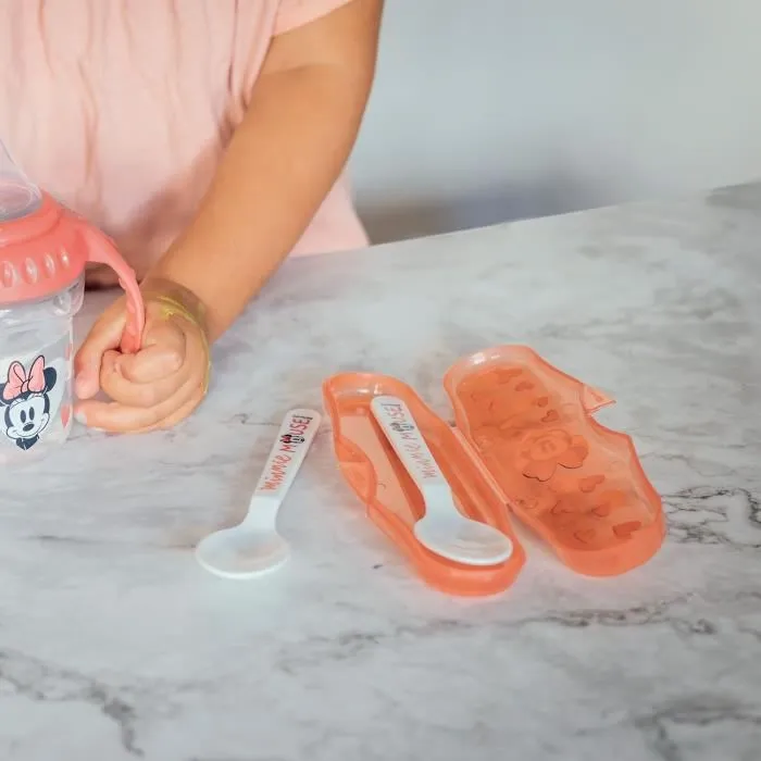 Thermobaby THE3023190133669 Pack Comida Minnie 2ª Edad - 3 Platos, Taza y Cuchara 2