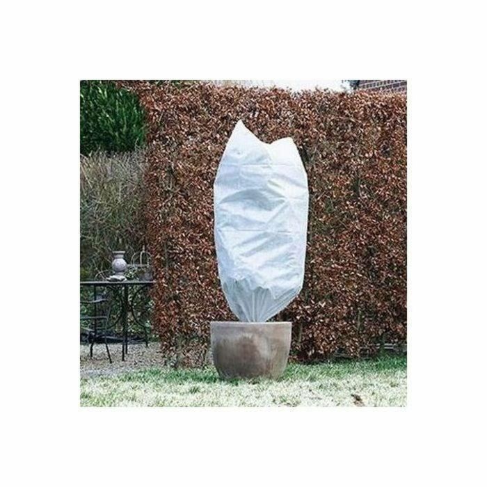 Nature Juego de 2 Fundas de Invierno 50 g/m² Ø 75 cm x 1.50 m Blanco 1