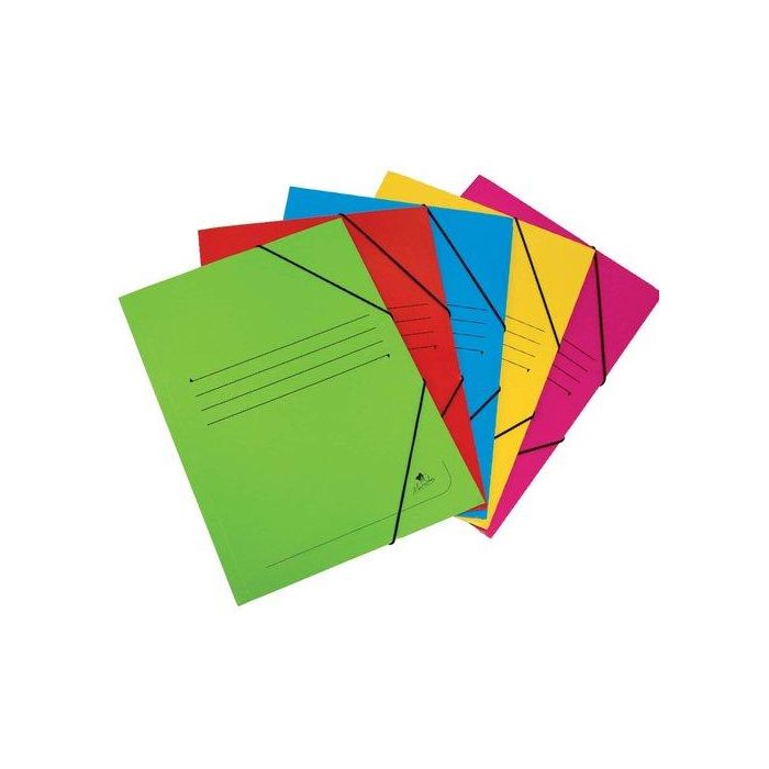 Mariola Carpeta Con Gomas Cartón Mate 500 gr Solapa 4º Colores Surtidos - Paquete de 12 ud.