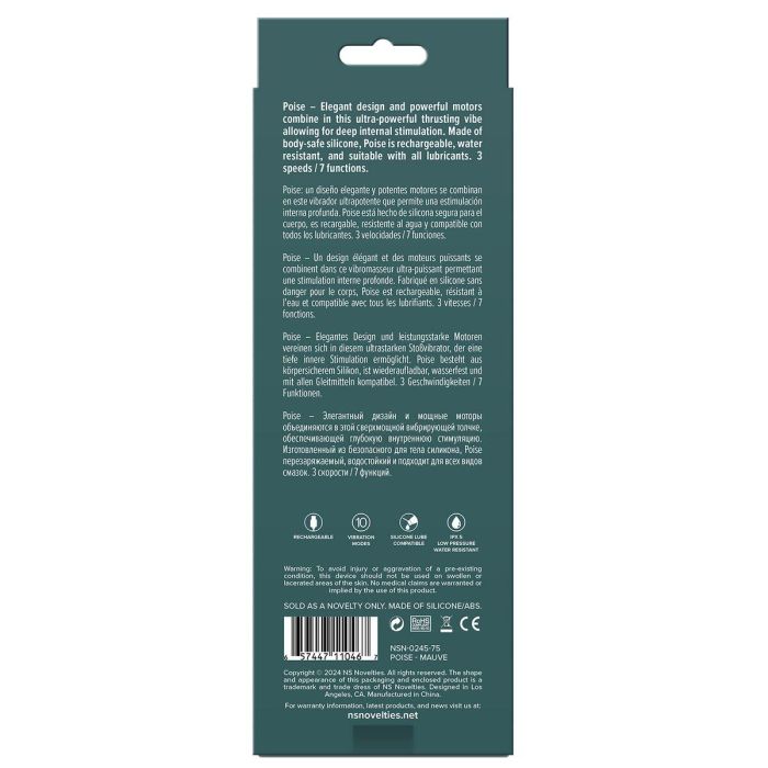 Vibrador anal NS Novelties Lust-n-Dreams Morado 2