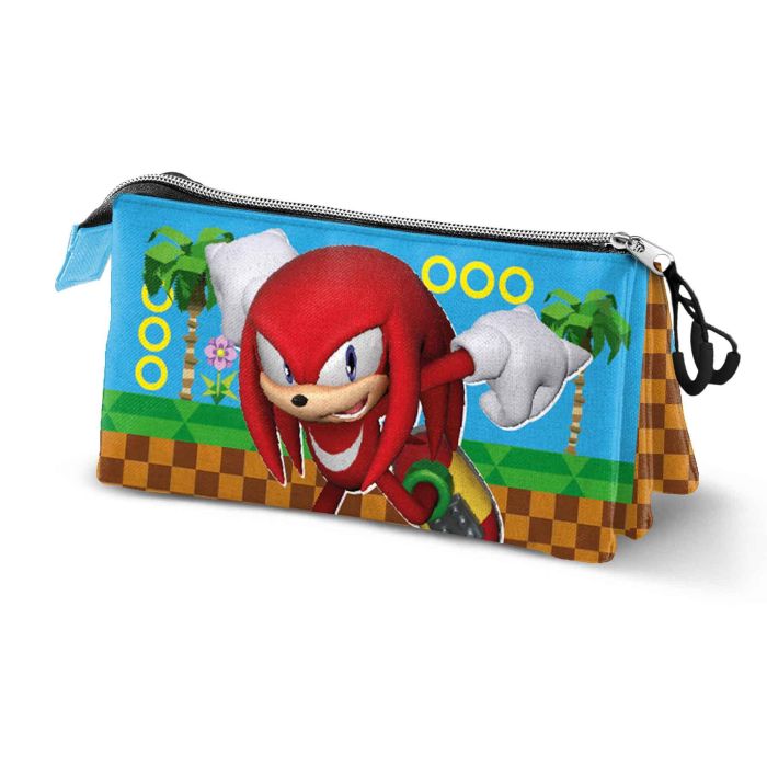 Estuche Portatodo Triple Run Sonic The Hedgehog - SEGA Knuckles Multicolor