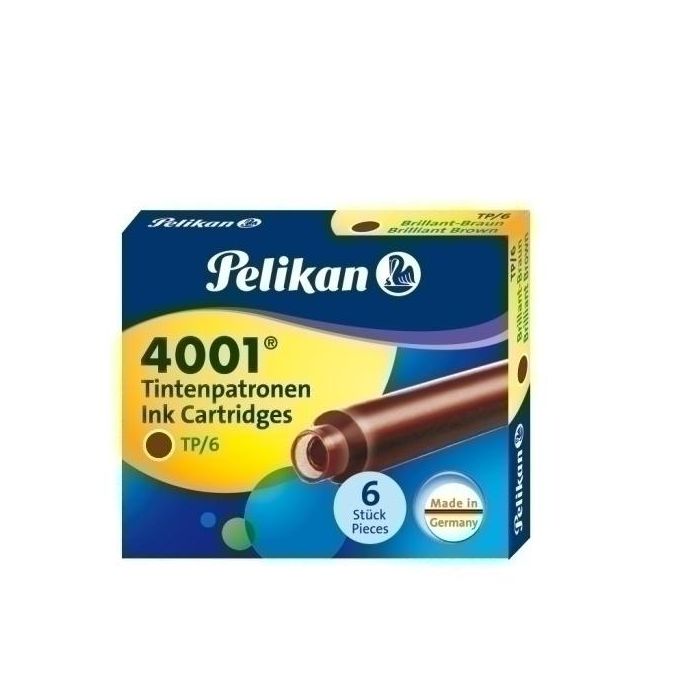 Tinta Estilografica Pelikan Caja 6 Cartuchos Tp/6 Marron (311928)