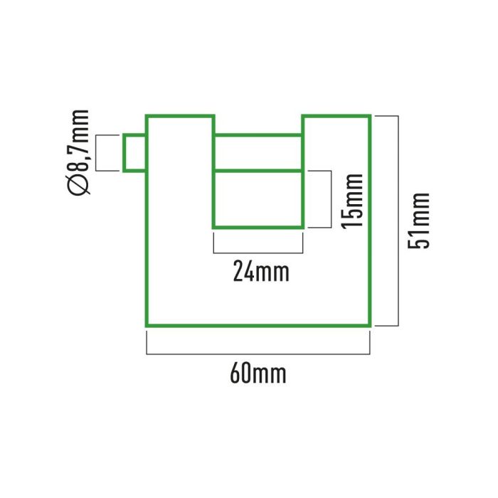 Candado de latón reforzado de seguridad 60 mm 2 Candado de latón reforzado de seguridad 60 mm 2