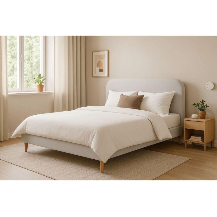DKD Home Decor Cama Urban de Poliéster y Madera Beige 219x104x170 cm para Colchón 150x200 - Desmontable 9
