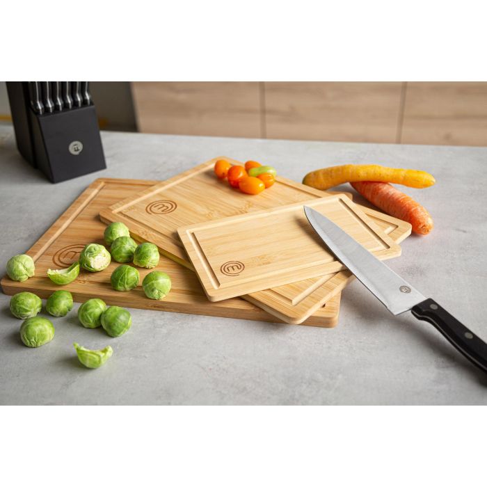 Masterchef Tabla de Cortar de Bambú 34 cm x 23.5 cm x 1 cm 3